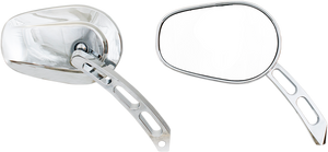 Rivco - Mirror - Thru-Mount - Side View - Oval - Chrome - Billet Mirror - MV300