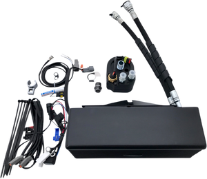 Ultracool - Oil Cooler Kit - Flat Black - 3.0 Below Regulator Mount Oil Cooler with Fan Kit for Dyna - DY-1F