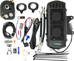 Ultracool - Side Mount Oil Cooler Kit - Black - FLH - 3.0 Side Mount Oil Cooler with Fan Kit for FLH - SMT-1G Ultracool - Side Mount Oil Cooler Kit - Black - FLH - 3.0 Side Mount Oil Cooler with Fan Kit for FLH - SMT-1G