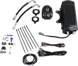Ultracool - Side Mount Oil Cooler Kit - Gloss Black - Softail - 3.0 Side Mount Oil Cooler with Fan Kit for Softail - SMS-1G Ultracool - Side Mount Oil Cooler Kit - Gloss Black - Softail - 3.0 Side Mount Oil Cooler with Fan Kit for Softail - SMS-1G