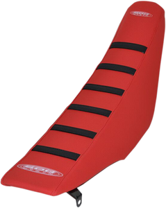 Sdg - 6-Ribbed Seat Cover - Black Ribs/Red Top/Red Sides - 6-Rib Gripper Seat Cover - 95943KRR