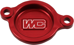 Works Connection - Oil Filter Cover - Red - Oil Filter Cover - 27-006