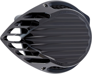 Rough Crafts - Finned Air Cleaner - Black - Finned Air Cleaner - RC-600-001 Rough Crafts - Finned Air Cleaner - Black - Finned Air Cleaner - RC-600-001