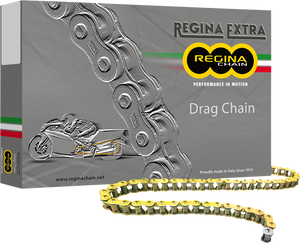 Regina - 530 DR Extra - Drag Racing Chain - 150 Links - 530 DR Extra Drag Racing Chain - 136DR/1001 Regina - 530 DR Extra - Drag Racing Chain - 150 Links - 530 DR Extra Drag Racing Chain - 136DR/1001