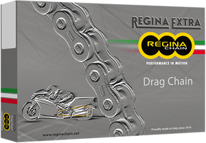 Regina - 530 DR Extra - Drag Racing Chain - 120 Links - 530 DR Extra Drag Racing Chain - 136DR/1007 Regina - 530 DR Extra - Drag Racing Chain - 120 Links - 530 DR Extra Drag Racing Chain - 136DR/1007