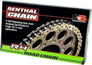 Renthal - 525 R4 SRS - Road Chain - 110 Links - R4 SRS Road Chain - C339 Renthal - 525 R4 SRS - Road Chain - 110 Links - R4 SRS Road Chain - C339