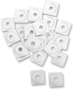 Woody's - Support Plates - White - 5/16" - 48 Pack - Square Digger Aluminum Support Plates - ASW2-3815-48