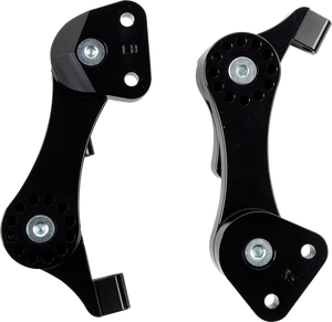 Rivco - Passenger Floorboard Mounts - Black - Adjustable Passenger Floorboard Mounts - HDPBLABK-RE