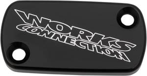 Works Connection - Brake Cover - Billet - Black - Anodized Billet Aluminum Front Brake Reservoir Covers - 21-116