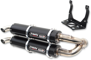 Trinity Racing - Stage 5 Slip-On Dual Muffler - Black - Stage 5 Dual Slip-On Muffler - TR-4160S-BK