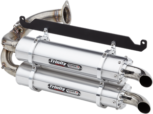Trinity Racing - Stage 5 Slip-On Dual Muffler - Brushed Aluminum - Stage 5 Slip-On Dual Muffler - TR-4169S Trinity Racing - Stage 5 Slip-On Dual Muffler - Brushed Aluminum - Stage 5 Slip-On Dual Muffler - TR-4169S