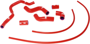 Samco Sport - Radiator Hose Kit - Red - Aprilia - Radiator Hose Kit  Standard - APR6-RD