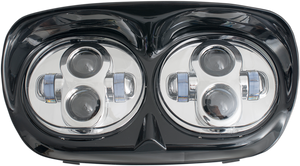 Rivco - LED Headlight Assembly - Road Glide - Chrome - Dual LED Headlight Assembly - LED-145C Rivco - LED Headlight Assembly - Road Glide - Chrome - Dual LED Headlight Assembly - LED-145C