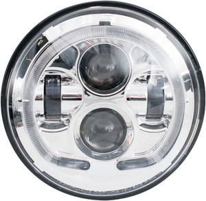 Rivco - 7" LED Headlight - Chrome - Illuminati LED Headlight Assembly - LED-130C Rivco - 7" LED Headlight - Chrome - Illuminati LED Headlight Assembly - LED-130C