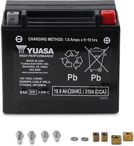 Yuasa - AGM Battery - YTX20HL - High Performance AGM Maintenance-Free Battery - YUAM720BH Yuasa - AGM Battery - YTX20HL - High Performance AGM Maintenance-Free Battery - YUAM720BH