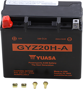 Yuasa - AGM Battery - GYZ20H-A - GYZ Factory-Activated AGM Maintenance-Free Battery - YUAM720GHA Yuasa - AGM Battery - GYZ20H-A - GYZ Factory-Activated AGM Maintenance-Free Battery - YUAM720GHA