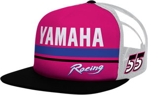 Yamaha Apparel - Yamaha Motosport Stripe Hat - Pink - Yamaha Flat Bill Hat - NP21A-H1805 Yamaha Apparel - Yamaha Motosport Stripe Hat - Pink - Yamaha Flat Bill Hat - NP21A-H1805