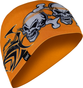 Zan Headgear - SportFlex Beanie - Orange Tribal Skull - SportFlex Beanie - WHLL669 Zan Headgear - SportFlex Beanie - Orange Tribal Skull - SportFlex Beanie - WHLL669
