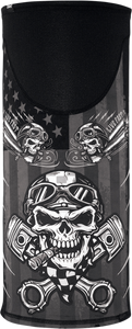 Zan Headgear - Motley Tube Sportflex Windproof Neck Tube - Biker Skull - Motley Tube SportFlex Windproof Neck Tube - TW712 Zan Headgear - Motley Tube Sportflex Windproof Neck Tube - Biker Skull - Motley Tube SportFlex Windproof Neck Tube - TW712