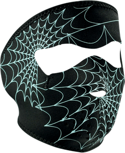 Zan Headgear - Full-Face Mask - Spiderweb Glow - Neoprene Full-Face Mask  One Size, Glow-in-the-Dark - WNFM057G Zan Headgear - Full-Face Mask - Spiderweb Glow - Neoprene Full-Face Mask  One Size, Glow-in-the-Dark - WNFM057G