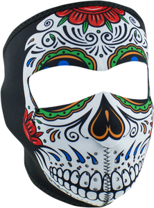 Zan Headgear - Full-Face Mask - Muerte Skull - Neoprene Full-Face Mask  One Size, - WNFM413 Zan Headgear - Full-Face Mask - Muerte Skull - Neoprene Full-Face Mask  One Size, - WNFM413