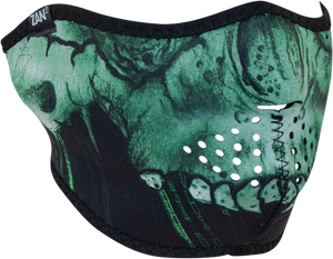 Zan Headgear - Half Mask - Cyber Skull - Neoprene Half Mask - WNFM452H Zan Headgear - Half Mask - Cyber Skull - Neoprene Half Mask - WNFM452H