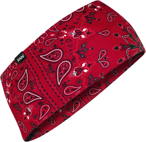 Zan Headgear - SportFlex Headband - Red Paisley - SportFlex Headband - HBL106 Zan Headgear - SportFlex Headband - Red Paisley - SportFlex Headband - HBL106