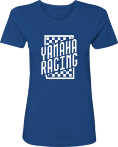 Yamaha Apparel - Women's Yamaha Racing Check T-Shirt - Blue - Large - Women's Yamaha Racing Check T-Shirt - NP21S-L3112-L Yamaha Apparel - Women's Yamaha Racing Check T-Shirt - Blue - Large - Women's Yamaha Racing Check T-Shirt - NP21S-L3112-L