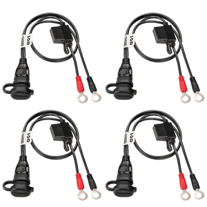 Tecmate - Optimate Permanent Battery Lead - 4 Pack - 1/4" Eyelet Battery Connection Lead - O-01X4 Tecmate - Optimate Permanent Battery Lead - 4 Pack - 1/4" Eyelet Battery Connection Lead - O-01X4