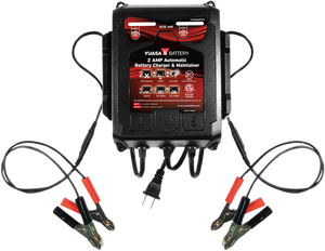 Yuasa - Battery Charger - 2 A - 6/12 V - Dual-Bank Battery Charger and Maintainer - YUA2AMPCH Yuasa - Battery Charger - 2 A - 6/12 V - Dual-Bank Battery Charger and Maintainer - YUA2AMPCH