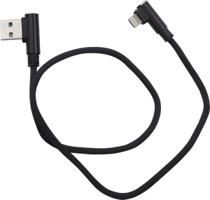 Ridepower - 90° USB to Lightning (iPhone) - 18" - 90° USB Phone Charging Cable - RP90DEGUSBLHT18 Ridepower - 90° USB to Lightning (iPhone) - 18" - 90° USB Phone Charging Cable - RP90DEGUSBLHT18