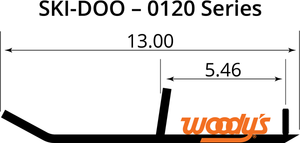 Woody's - Mini Sled Runner  - Standard - 4" - 60° - Wear Bars for Mini Sleds  Standard - RUS-0120 Woody's - Mini Sled Runner  - Standard - 4" - 60° - Wear Bars for Mini Sleds  Standard - RUS-0120