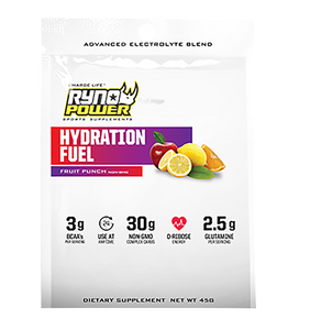 Ryno Power - Hydration Fuel Drink Mix - Fruit Punch - 1 Serving - Hydration Fuel Electrolyte Drink Mix - SMP-HYD-FP Ryno Power - Hydration Fuel Drink Mix - Fruit Punch - 1 Serving - Hydration Fuel Electrolyte Drink Mix - SMP-HYD-FP