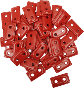 Woody's - Support Plates - Red - 48 Pack - Double Digger Aluminum Support Plates - ADD2-3790-B