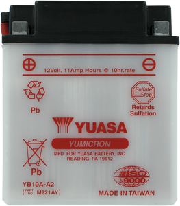 Yuasa - Battery - YB10A-A2 - Conventional Battery  12 V - YUAM221AY Yuasa - Battery - YB10A-A2 - Conventional Battery  12 V - YUAM221AY