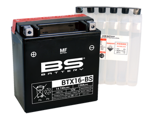 Yuasa - AGM Battery - YTX16-BS .78 L - AGM Maintenance-Free Battery - YUAM32X6S