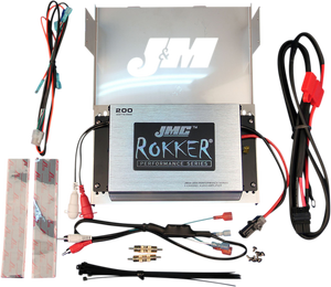 J & M - 200 W Amplifier Kit - '98-'13 FLHX/FLHT - JMC ROKKER 200 W 2-Channel Amplifier Kit - JMRA-2000HC06