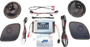 J & M - 200 W Amplifier/Speaker Kit - '15-'22 FLTR - JMC ROKKER 200W 2-Channel Amplifier and Speaker Kit - RPKT-200HR15