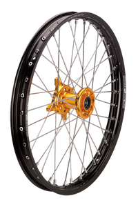 Moose Racing - SX-1 Complete Wheel - Front - Black Wheel/Gold Hub - 21" x 1.60" - SX-1 Complete Wheels - CF-16021BKBU