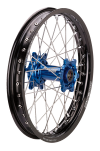 Moose Racing - SX-1 Complete Wheel - Rear - Black Wheel/Blue Hub - 14" x 1.60" - SX-1 Complete Wheels - YR-16014-BKBU