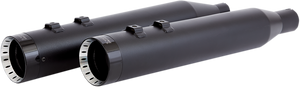 Khrome Werks - 4.5" Mufflers for Touring - Black with Turbine - HP-Plus 4.5" Slip-On Mufflers - 202870 Khrome Werks - 4.5" Mufflers for Touring - Black with Turbine - HP-Plus 4.5" Slip-On Mufflers - 202870