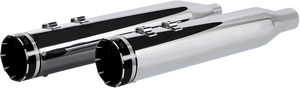 Khrome Werks - 4.5" Mufflers for Touring - Chrome with Tracer - HP-Plus 4.5" Slip-On Mufflers - 202735 Khrome Werks - 4.5" Mufflers for Touring - Chrome with Tracer - HP-Plus 4.5" Slip-On Mufflers - 202735