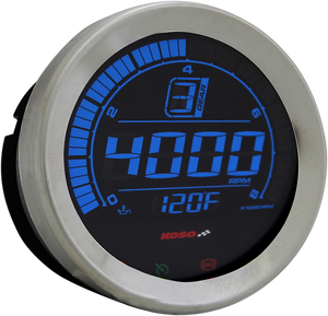 Koso - 4" Tachometer - Chrome - Replacement Gauge - BA051100 Koso - 4" Tachometer - Chrome - Replacement Gauge - BA051100
