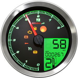 Koso - TSCH MULTI METR HD-04 SIL - HD-04 Speedometer/Tachometer - BA051221 Koso - TSCH MULTI METR HD-04 SIL - HD-04 Speedometer/Tachometer - BA051221