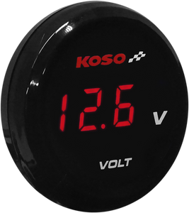 Koso - I-Gear Volt Meter - Red Digits - 1.57" Diameter x 0.43" D - I-Gear Volt Meter - BA067R00 Koso - I-Gear Volt Meter - Red Digits - 1.57" Diameter x 0.43" D - I-Gear Volt Meter - BA067R00