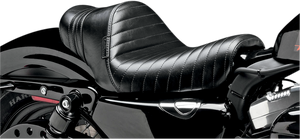 Le Pera - Stubs Spoiler Seat - Pleated - Black w/ Black Stripes - XL - Stubs Spoiler Seat - LK-416BLK