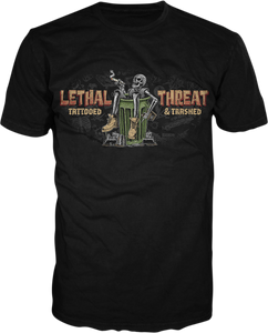 Lethal Threat - Tattooed & Trashed T-Shirt - Black - Medium - Tattooed & Trashed T-Shirt - LT20892M