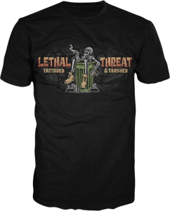 Lethal Threat - Tattooed & Trashed T-Shirt - Black - Large - Tattooed & Trashed T-Shirt - LT20892L