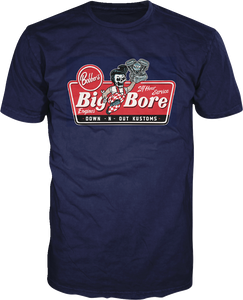Lethal Threat - Down-N-Out Big Bore T-Shirt - Navy - Medium - Down-N-Out Big Bore T-Shirt - DT10048M