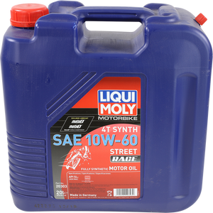 Liqui Moly - Street Race Synthetic 4T Oil - 10W-60 - 20L - Street Race Synthetic 4T Engine Oil - 20303 Liqui Moly - Street Race Synthetic 4T Oil - 10W-60 - 20L - Street Race Synthetic 4T Engine Oil - 20303
